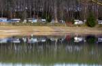 Ferienpark Heidesee in Oberohe bei Faßberg (Lüneburger Heide). Aufnahme: April 2006.