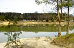 Ferienpark Heidesee in Oberohe bei Faßberg (Lüneburger Heide). Aufnahme: April 2006.