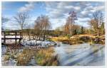 Stauteich der Haverbeeke unterhalb des Wilseder Berges im Januar 2016.