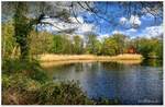 Der Burgteich am Campingplatz Löweninsel.