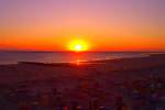 Sonnenuntergang auf Borkum um 21.10 Uhr am 05.08.2007