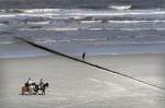 Strand mit Buhne auf der Insel Norderney.