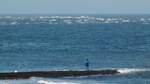  Der alte Mann und das Meer . Angler am Strand von Norderney am 03.10.2015.