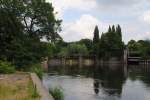 Blick auf das Wehr (Schneller Graben) am 30.06.10.