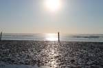 Wattenmeer bei Norddeich im Gegenlicht Juli 2012