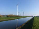 Windräder am Schleusenkanal bei Schlüsselburg (23.03.2026)