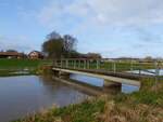 Hochwasser der Vechte im Vollenbrook bei Wettringen, 07.02.2022