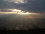 Blick in den Tagebau Hambach bei diesigem Wetter. Das Foto stammt vom 02.01.2008