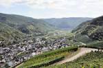 Blick von Dernauer Weinbergen ins Ahrtal Richtung Westen - 11.09.2009