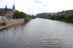 Die Nahe, wenige Meter vor ihrer Mndung in den Rhein, fotografiert am 22.05.08