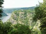 Blick auf denn Loreleyfelsen von Urbar aus.