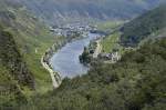 Aussicht auf die Mosel von der B 259. Aufnahme: Juli 2007.