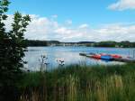 Traumhafte WESTERWALD-Landschaft: Der WIESENSEE bei WESTERBURG,  sehr beliebtes Ausflugs- und Erholungsgebiet...am 24.7.2015