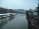 Auch dieses Foto zeigt den Saarbrücker-Stadten von der anderen Seite der Bismarck-Brücke. Auf dem Foto ist auch der Landtag des Saarlandes auf der linken Seite zu sehen.Auch dieses Foto habe ich am 26.01.2010 gemacht.