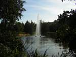 Ein Blick auf den Weiher des Deutsch-Franzsichen-Garten in Saarbrcken.