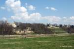 Elbhang mit den drei imposanten Schlssern Schloss Albrechtsberg, Lingnerschlo (Villa Stockhausen) und Schlo Eckberg - Dresden, 28.03.2007
