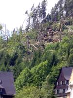 29.07.2005, das war das Datum welches fr viele Erzgebirgler lange Zeit unvergessen bleibt, Antonsthal 30.07.05  Es war der Tag oder besser die Nacht in der das obere Erzgebirge von mehreren Tornados