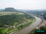 Blick von der Festung Knigstein zum Lilienstein