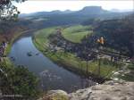 Blick von der Bastei (3) auf Kurort Rathen und den Lilienstein - 15.11.2006
