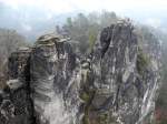 Blick von der Bastei auf die  Felsenlandschaft .