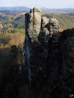 Der  Mönchstein  war ebenfalls Teil der Felsenburg Neurathen.