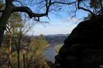 Blick von der Bastei auf die Elbe.