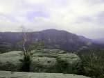 Blick vom Winterstein auf die Wartburg und auf den dahinterliegenden Winterberg. 10.11.2012
