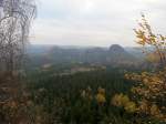 Blick vom Winterstein auf die Schsische Schweiz. 10.11.2012