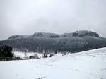 Zschirnsteinmassiv, links Kleiner, rechts Grosser Zschirnstein 20.01.2013