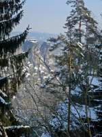 Wehltrme von der Bastei aus gesehen. 26.01.2013