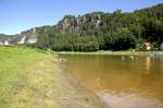 Die Elbe bei Kurort Rathen in der Sächsischen Schweiz.

Aufnahmedatum: 7. Juni 2014.