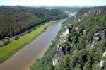 Die Elbe östlich von der Stadt Wehlen.