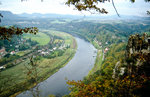 Sächsische Schweiz bei Kurort Rathen - Blick vom Bastelaussicht auf die Elbe.