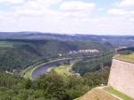Blick von der Festung Königsstein ins Elbtal.