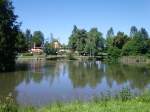 Ententeich in Olbersdorf mit Gaststätte Volksbad am 21.07.2013