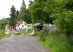 Blick von Tschechien nach Deutschland: Grenzbergang nach Jonsdorf - Zollhaus Jonsdorf, 2004