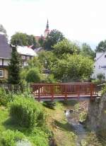 Bach durch Bertsdorf/Zittauer Gebirge im Sommer 2004
