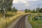 Blick von der Zittauer Schmalspurstrecke nach Olbersdorf, Sommer 2004