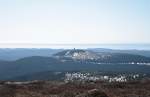 Vorfrhling auf dem Brocken: Blick um die Mittagszeit des 25.03.2012 vom Gipfelrundweg des Brocken Richtung Sden ber die z.T.