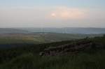 Torfhaus mit seinen riesigen Antennen in der frhen Morgensonne des 19.06.2013; Blick  vom Gipfelrundweg des Brocken...