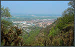 Blick vom Hexentanzplatz auf die Stadt Thale.