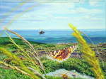  Das Paradies der großen kleinen Dinge (I) ; Gemälde, erster Teil eines Diptychons = zwei zueinander gehörende Gemälde; Öl, Ölpastell auf Baumwolle + Holz (-Rahmen),