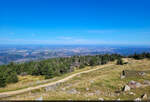 Ausgezeichnete Fernsicht vom Brocken, dem höchsten Berg Norddeutschlands mit 1141 Metern ü.