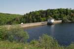 Der Eckerstausee bei Bad Harzburg. ber seine Staumauer fhrte die innerdeutsche Grenze.