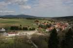 Blick von der Knigsburg ber Knigshtte zum Brockenmassiv.