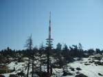 Vom Brocken hatte man am 2.4.2007 eine herliche Aussicht auf das ganze Harzvorland. Das Bild ist vomersten brockenzug des Tages aufgenommen worden.