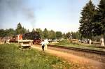 Harz bei DreiAnnenHohne, Zug der Brockenbahn - dig. Dia von 1992