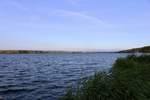 Süßer See im Morgenlicht, Blickrichtung West bzw. Lüttchendorf. Fotografiert vom Campingplatz Seeburg am Nordstrand. [19.8.2017 - 8:05 Uhr]