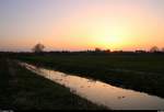 Sonnenuntergang mit besonderer Lichtstimmung in der Saaleaue bei Angersdorf (Gemeinde Teutschenthal).