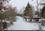 An diesem Freitagmorgen hatte es in Halle (Saale) und Umgebung geschneit, sodass eine leichte Schneeschicht die Landschaft bedeckte.